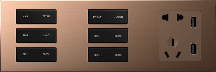 Keys+Keys+Socket Smart Switch 3 Gang