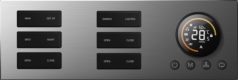 Keys+Keys+Rotary Smart Switch 3 Gang